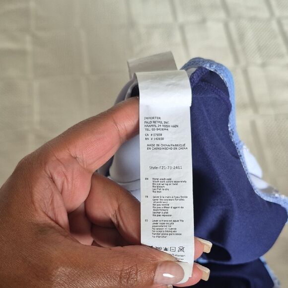 Forever 21 Blue Heart One Piece Swim Wear Medium - Picture 3 of 16